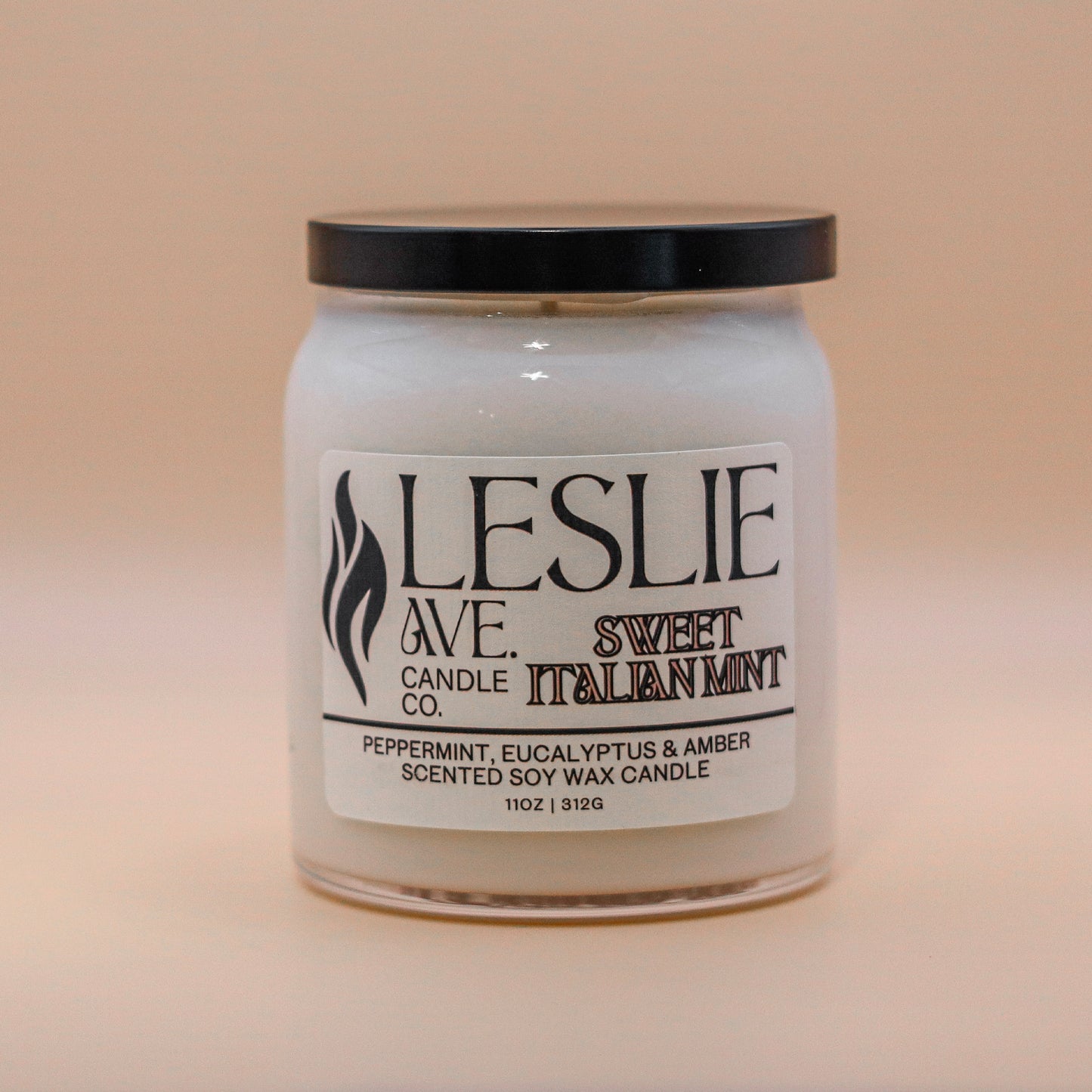Sweet Italian Mint 11oz Single Wick Soy Candle