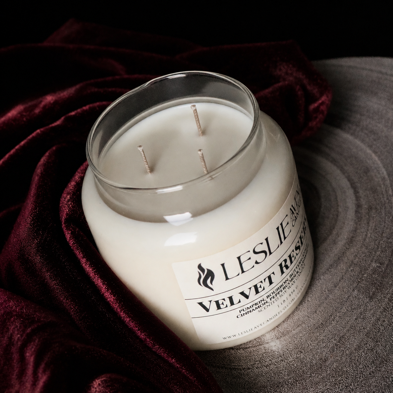 Velvet Reserve Triple Wick Soy Candle | Fall Collection