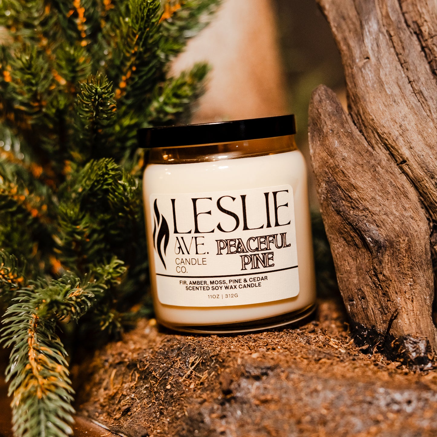 Peaceful Pine 11oz Single Wick Soy Candle