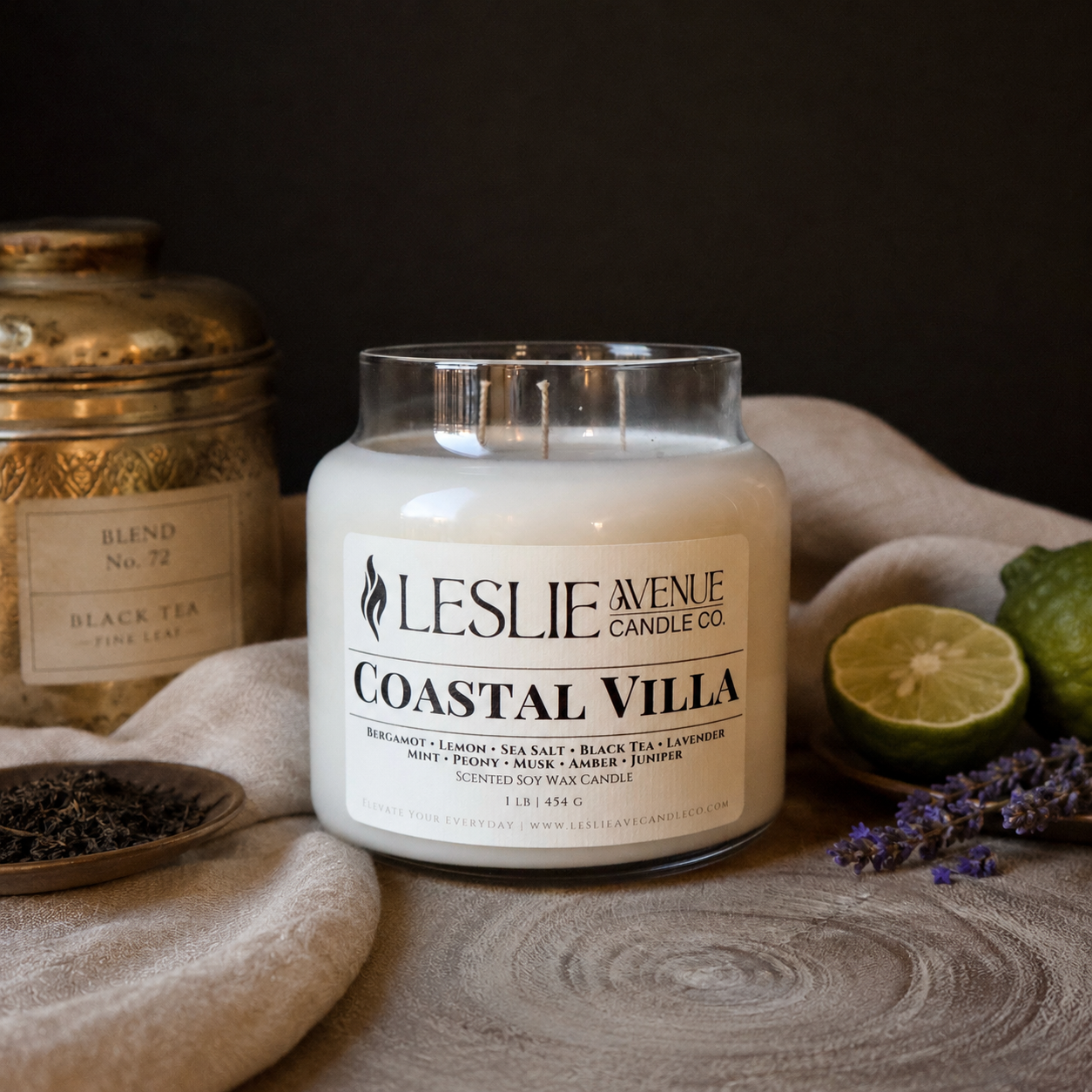 Coastal Villa Triple Wick Soy Candle
